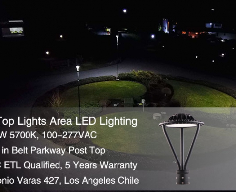 led Post Top Lights LED Area Light Application in Belt Parkway Los Angeles