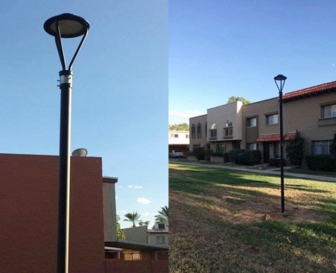 Review of LED Post Top Light application Parkway Village Roads (Arizona, USA)