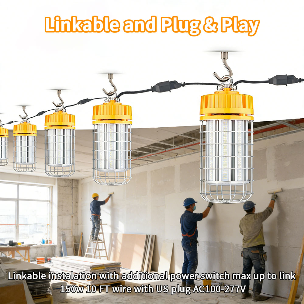 150 Watt LED Temporary Construction Work Light 5000K 19,500 Lumens - Image 6