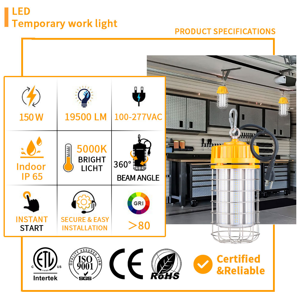 150W LED Temporary Work light-19500 Lumens-1.5m Connection Plug - Image 3