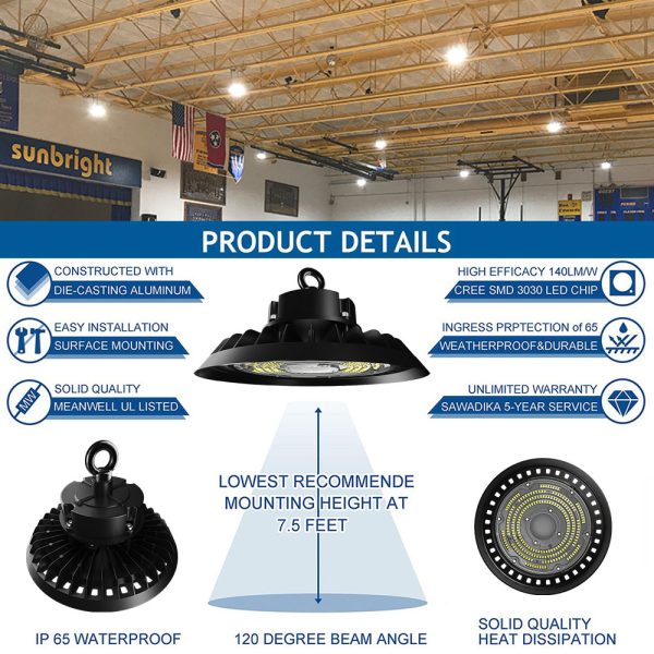 19500 Lumens 150 Watt 5000 Kelvin Ufo Led High Bay Light Fixture 2 1.jpg