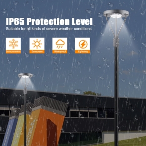 LED Post Top Light fixture Solar 25W 3,000lm IP65 for Courtyard lighting (4)