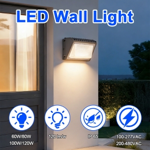 Outdoor LED Wall Pack Light Fixture 120W 5000K IP65 (7)