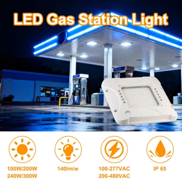 Gas Staion-150W LED Canopy Light-5000k-400W MH Replacement (2)