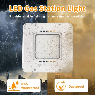 Gas Station Light Led 150W 19500LM IP65 PC Cover Housing (7)