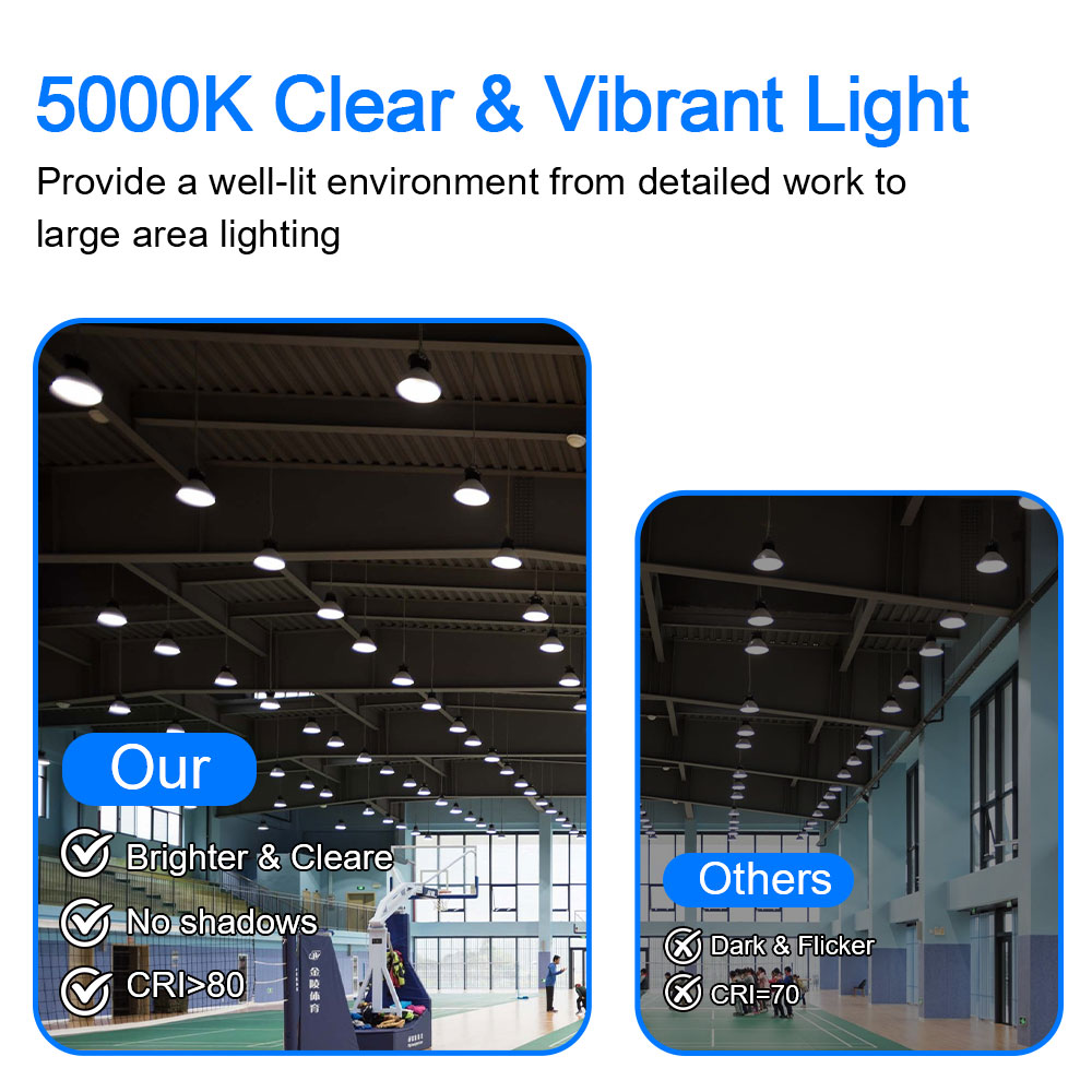 150W UFO High Bay Fixture 4000K 5000K AC100-277VAC - Image 4