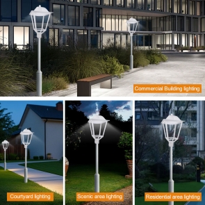 50W Post Top Garden Lights 100-277VAC 3000K 4000K 5000K with White Shape (1)