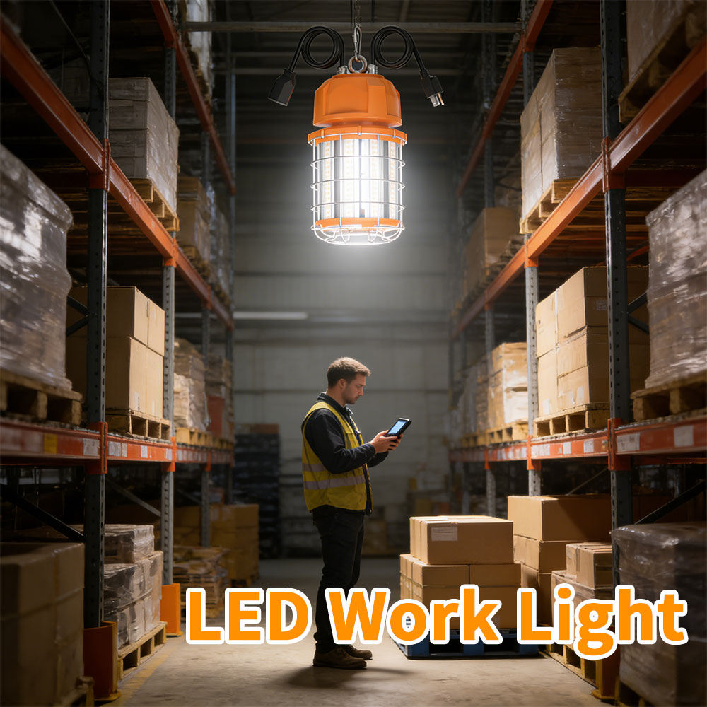 Temporary Led Work Lights 150W 5000K hook with Linkable US plug cable - Image 3